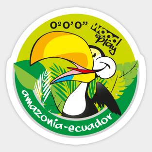 TOUCAN Wood&Play Amazon-Ecuador Sticker